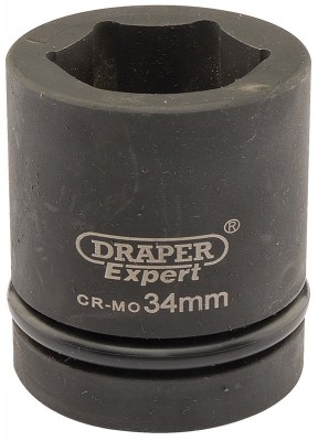 DRAPER Expert 34mm 1\" Square Drive Hi-Torq® 6 Point Impact Socket