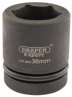 DRAPER Expert 36mm 1\" Square Drive Hi-Torq® 6 Point Impact Socket