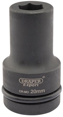 DRAPER Expert 20mm 1\" Square Drive Hi-Torq® 6 Point Deep Impact Socket