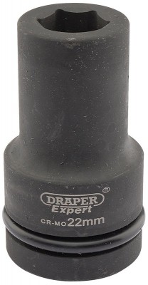 DRAPER Expert 22mm 1\" Square Drive Hi-Torq® 6 Point Deep Impact Socket