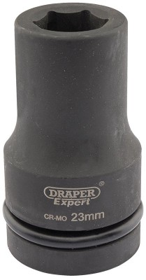 DRAPER Expert 23mm 1\" Square Drive Hi-Torq® 6 Point Deep Impact Socket