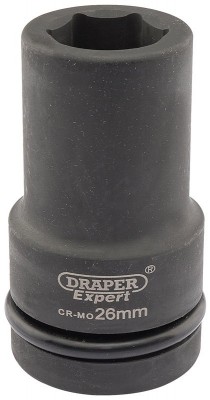 DRAPER Expert 26mm 1\" Square Drive Hi-Torq® 6 Point Deep Impact Socket