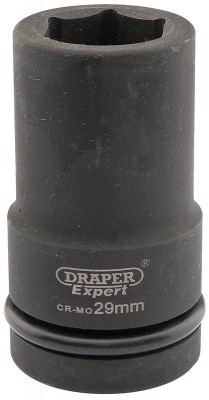 DRAPER Expert 29mm 1\" Square Drive Hi-Torq® 6 Point Deep Impact Socket