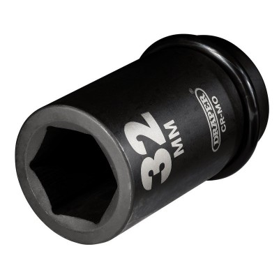 DRAPER Expert 32mm 1\" Square Drive Hi-Torq® 6 Point Deep Impact Socket