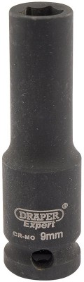 DRAPER Expert 9mm 3/8\" Square Drive Hi-Torq® 6 Point Deep Impact Socket