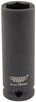 DRAPER Expert 15mm 3/8\" Square Drive Hi-Torq® 6 Point Deep Impact Socket