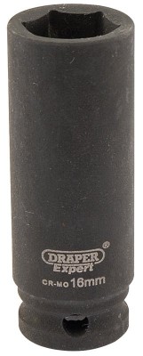 DRAPER Expert 16mm 3/8\" Square Drive Hi-Torq® 6 Point Deep Impact Socket