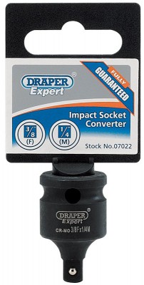 DRAPER Expert 3/8\"(F) x 1/4\"(M) Impact Socket Converter