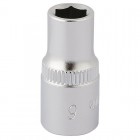 6MM 1/4\" SQUARE DRIVE ELORA HEXAGON SOCKET