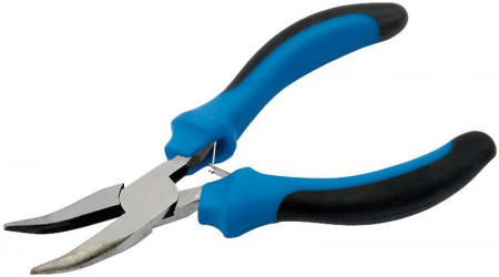 DRAPER 125MM SOFT GRIP BENT NOSE MINI PLIERS