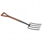 DRAPER Carbon Steel Garden Fork with Ash Handle