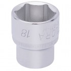 18MM 3/8\" SQUARE DRIVE ELORA HEXAGON SOCKET