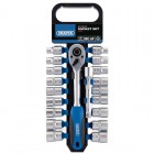 DRAPER 1/2\" Sq. Dr. Combined MM/AF Socket and Ratchet Set (20 piece)