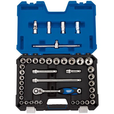 DRAPER 1/2\" Sq. Dr. MM/AF Combined Socket Set (41 Piece)