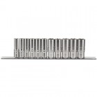 DRAPER 3/8\" Sq. Dr. Imperial Deep Socket Set on Metal Rail (11 Piece)