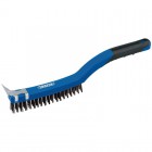 DRAPER Wire Scratch Brush with Scraper (3 Row)