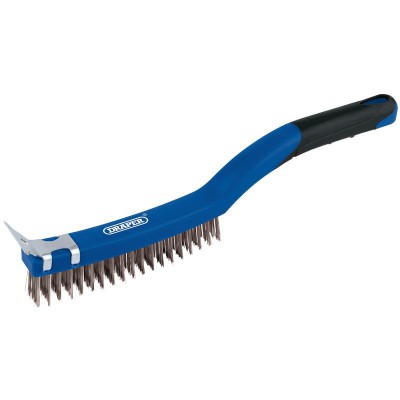 DRAPER Wire Scratch Brush with Scraper (3 Row)