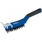 DRAPER Wire Scratch Brush with Scraper (4 Row)