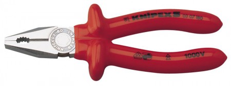 DRAPER EXPERT 180MM FULLY INSULATED KNIPEX S RANGE COMBINATION PLIERS