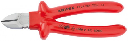 DRAPER EXPERT 180MM FULLY INSULATED KNIPEX S RANGE DIAGONAL SIDE CUTTER