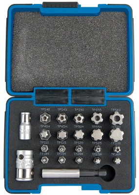 DRAPER Expert 23 Piece 1/4, 3/8\" Sq. Dr. Draper Tx-Star Plus Bit Set