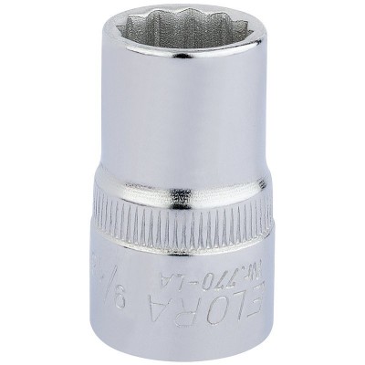 9/16\" 1/2\" SQUARE DRIVE ELORA BI-HEX SOCKET