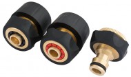 DRAPER Brass and Rubber Hose Connector Set (3 Piece)