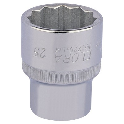 25MM 1/2\" SQUARE DRIVE ELORA BI-HEXAGON SOCKET