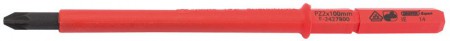 DRAPER Ergo Plus® PZ Type VDE Interchangeable Screwdriver Blade No:2 x 100mm