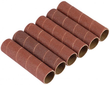 DRAPER Pack of Six 25.5mm Assorted Aluminium Oxide Sanding Sleeves for 10773