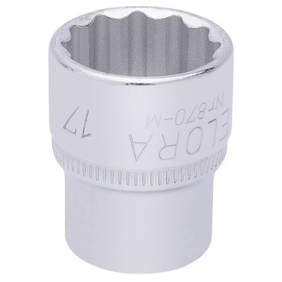 17MM 3/8\" SQUARE DRIVE ELORA BI-HEX SOCKET