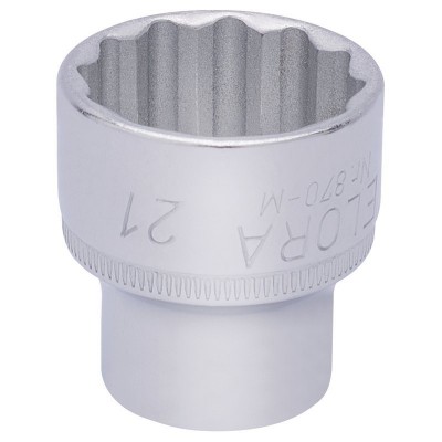 21MM 3/8\" SQUARE DRIVE ELORA BI-HEX SOCKET