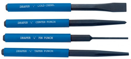 DRAPER 4 piece Chisel and Punch Set