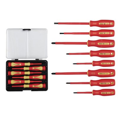 VDE Approved Fully Insulated Screwdriver and Precision Screwdriver Set (14 Piece)