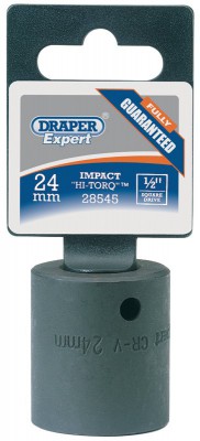 DRAPER EXPERT 24MM 1/2\" SQUARE DRIVE POWERDRIVE IMPACT SOCKET