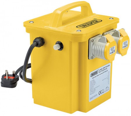 DRAPER 3.3kVA 230V to 110V Portable Site Transformer