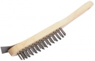 DRAPER 290MM 4 ROW WIRE SCRATCH BRUSH WITH SCRAPER