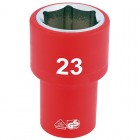 DRAPER 1/2\" Sq. Dr. Fully Insulated VDE Socket (23mm)