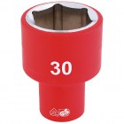 DRAPER 1/2\" Sq. Dr. Fully Insulated VDE Socket (30mm)