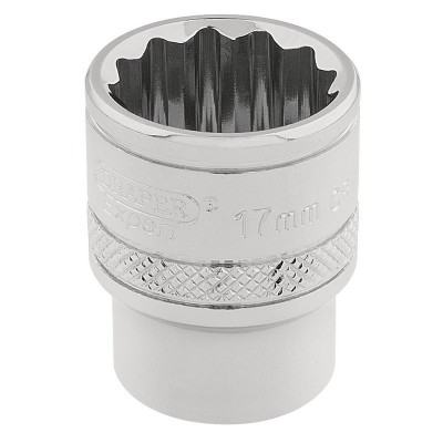 DRAPER 3/8\" Square Drive Hi-Torq® 12 Point Socket (17mm)