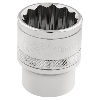 DRAPER 3/8\" Square Drive Hi-Torq® 12 Point Socket (18mm)