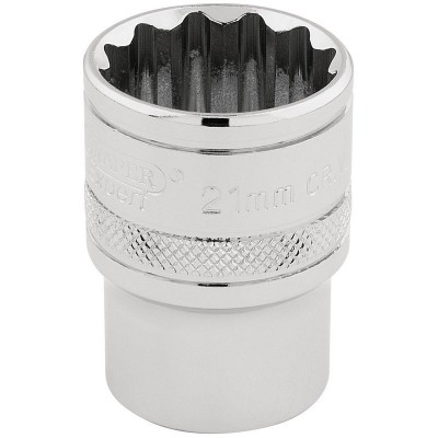 DRAPER 1/2\" Square Drive Hi-Torq® 12 Point Socket (21mm)