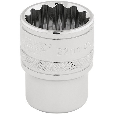 DRAPER 1/2\" Square Drive Hi-Torq® 12 Point Socket (22mm)