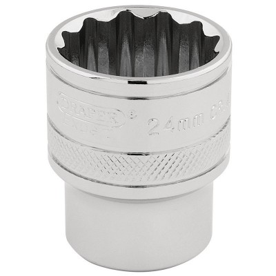 DRAPER 1/2\" Square Drive Hi-Torq® 12 Point Socket (24mm)