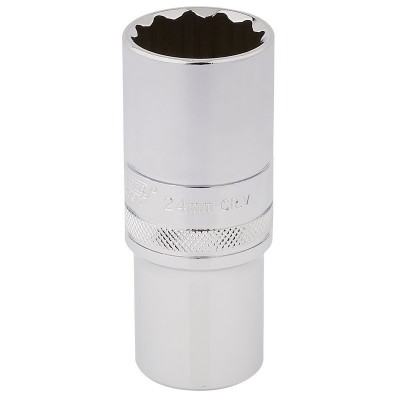 DRAPER 1/2\" Square Drive Hi-Torq® 12 Point Deep Socket (24mm)