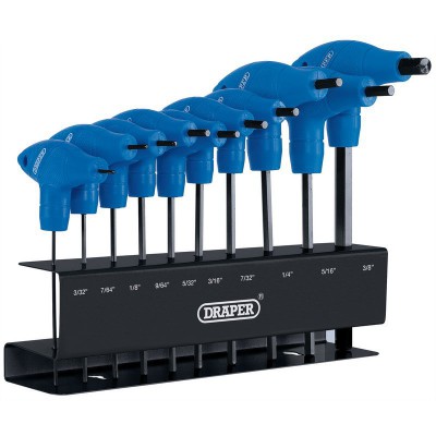 DRAPER 10 piece Imperial T-Handle Hexagon Key Set