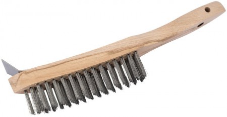 DRAPER 310mm Heavy Duty 4 Row Wire Scratch Brush with Scraper