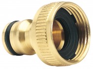 DRAPER Expert Brass 3/4\" BSP Garden Hose Tap Connector