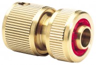 DRAPER Expert Brass 1/2\" Hose Connector with Water Stop