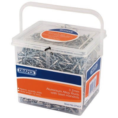 TUB OF 2000 (APPROX) 3.2MM DIAMETER BLIND RIVETS